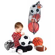 Sports Balls In A Mesh Bag Plush Toy